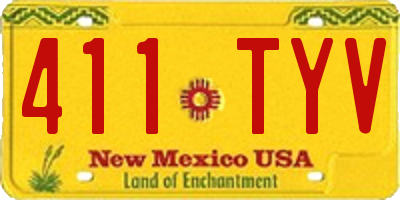 NM license plate 411TYV