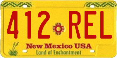 NM license plate 412REL