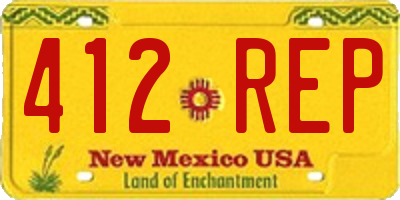 NM license plate 412REP