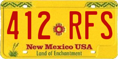 NM license plate 412RFS