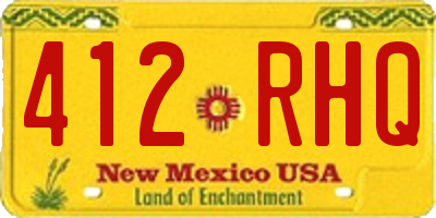 NM license plate 412RHQ