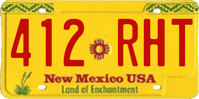 NM license plate 412RHT