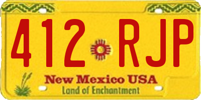 NM license plate 412RJP