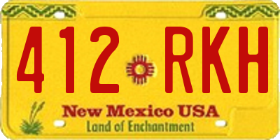 NM license plate 412RKH