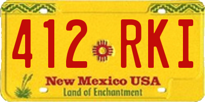 NM license plate 412RKI