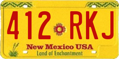 NM license plate 412RKJ