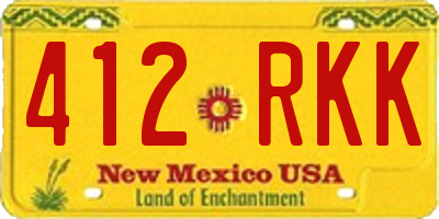 NM license plate 412RKK