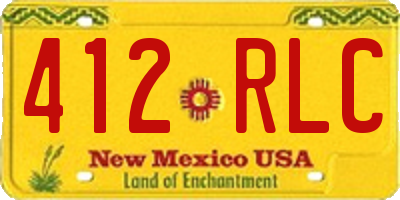 NM license plate 412RLC