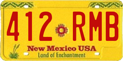 NM license plate 412RMB