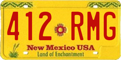 NM license plate 412RMG