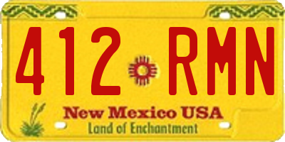NM license plate 412RMN