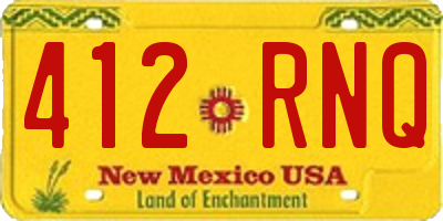 NM license plate 412RNQ
