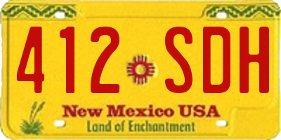 NM license plate 412SDH