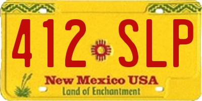 NM license plate 412SLP