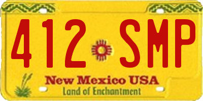 NM license plate 412SMP
