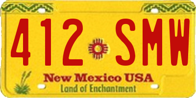 NM license plate 412SMW