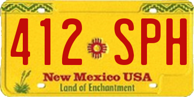 NM license plate 412SPH