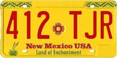 NM license plate 412TJR
