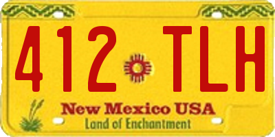 NM license plate 412TLH