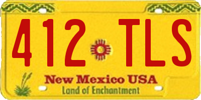 NM license plate 412TLS