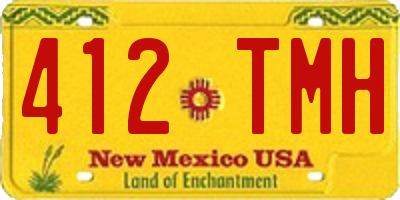 NM license plate 412TMH