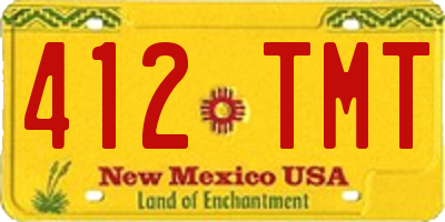 NM license plate 412TMT