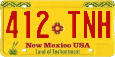 NM license plate 412TNH