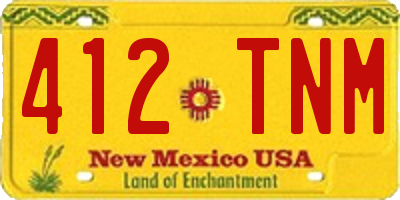 NM license plate 412TNM