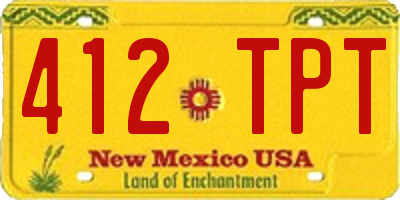 NM license plate 412TPT