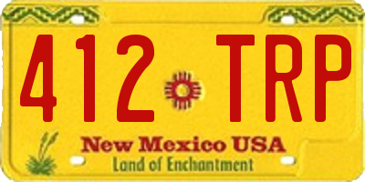 NM license plate 412TRP