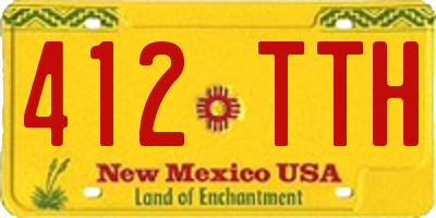 NM license plate 412TTH