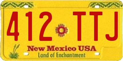 NM license plate 412TTJ