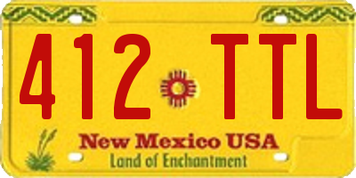 NM license plate 412TTL