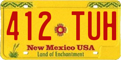 NM license plate 412TUH