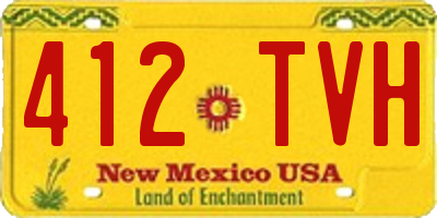 NM license plate 412TVH