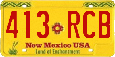 NM license plate 413RCB