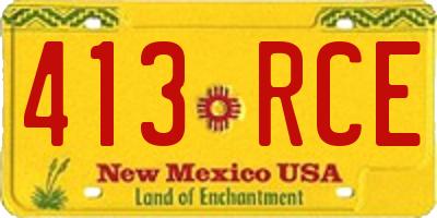 NM license plate 413RCE