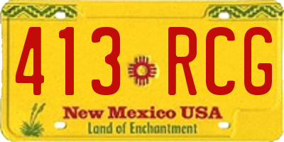 NM license plate 413RCG