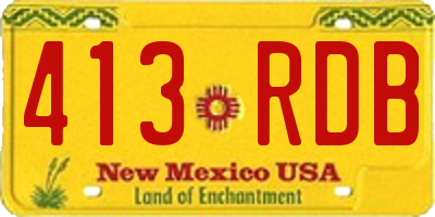 NM license plate 413RDB