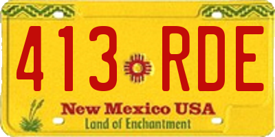 NM license plate 413RDE