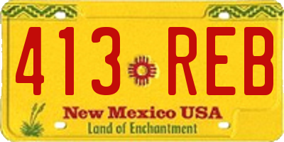 NM license plate 413REB