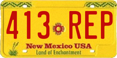 NM license plate 413REP