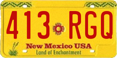NM license plate 413RGQ