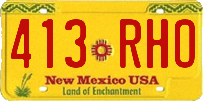 NM license plate 413RHO