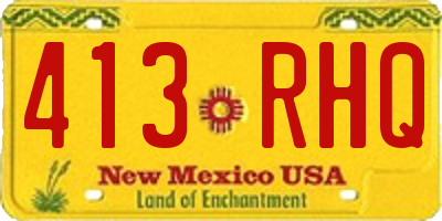 NM license plate 413RHQ
