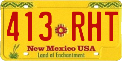 NM license plate 413RHT