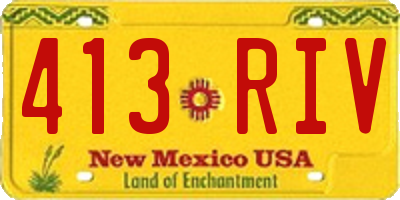 NM license plate 413RIV