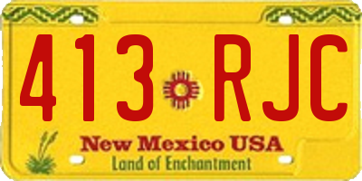 NM license plate 413RJC