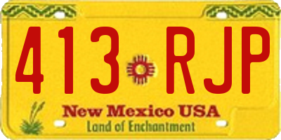 NM license plate 413RJP
