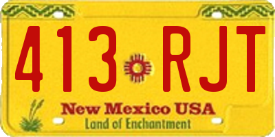NM license plate 413RJT